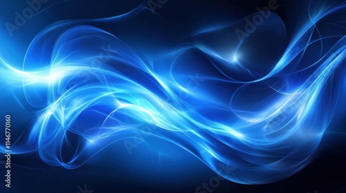 Wallpaper Mural abstract blue energy waves background Torontodigital.ca