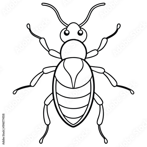 weevil insect flat vector illustration on white background