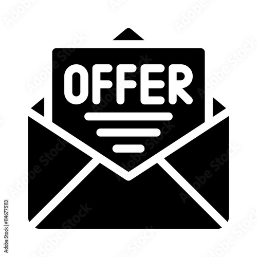 employment offer glyph icon