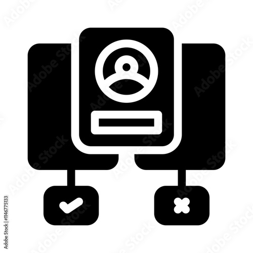 job candidate glyph icon