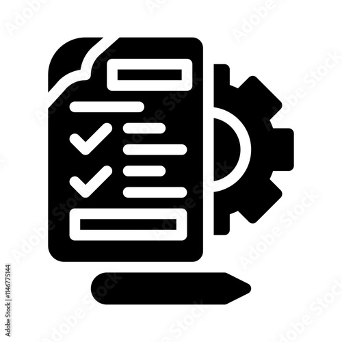 interview prep glyph icon