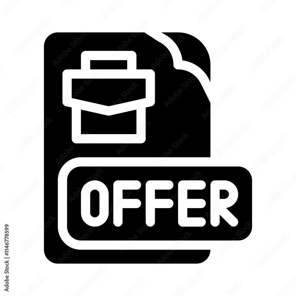 Obraz premium Job Offer glyph icon