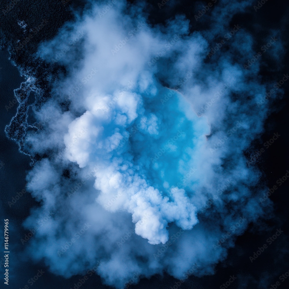 Stunning Aerial View of Blue Lagoon in Iceland with Milky Pools Stunning Aerial View of Blue Lagoon in Iceland with Milky Pools