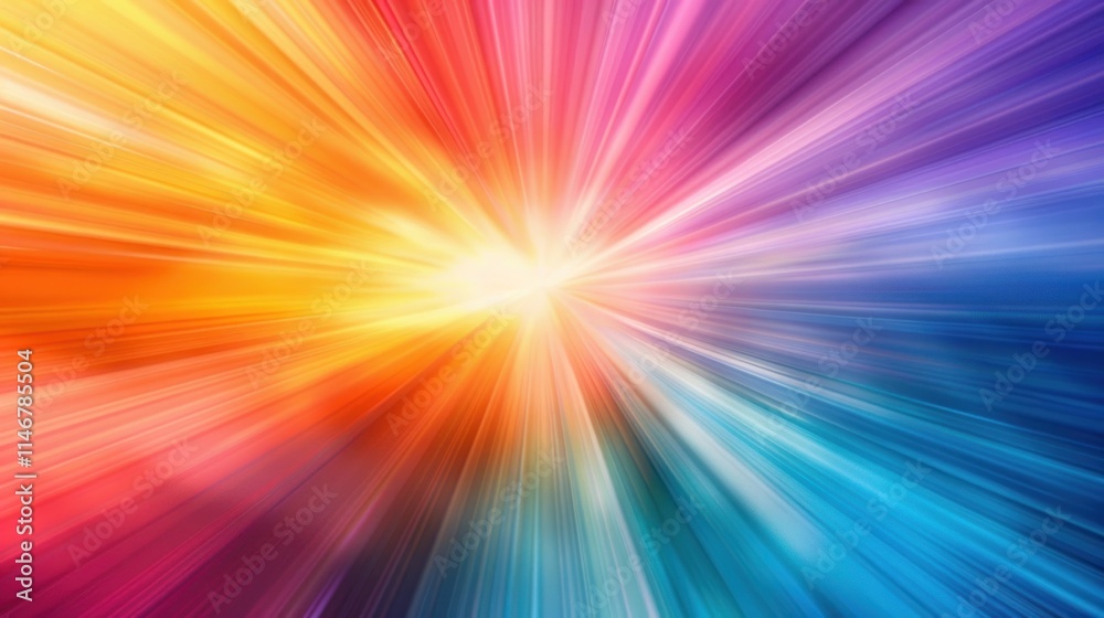 Vibrant Rainbow Burst: An Abstract Explosion of Color Vibrant Rainbow Burst: An Abstract Explosion of Color