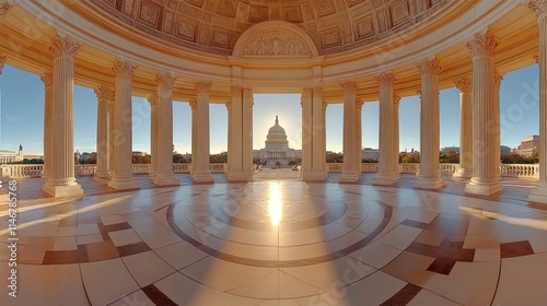 The United States Capitol Building and its surrounding area.