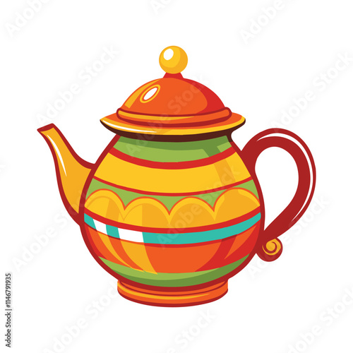teapot vector illustration isolated on a white background