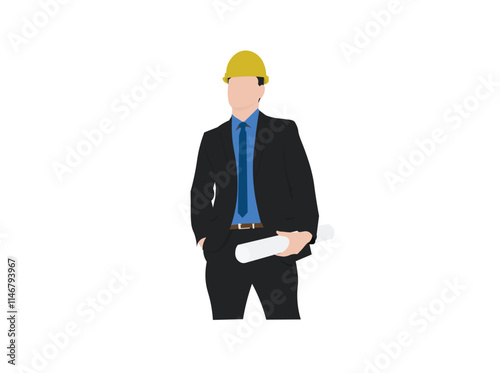 construction man high vector