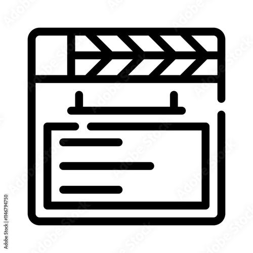 Clapperboard line icon