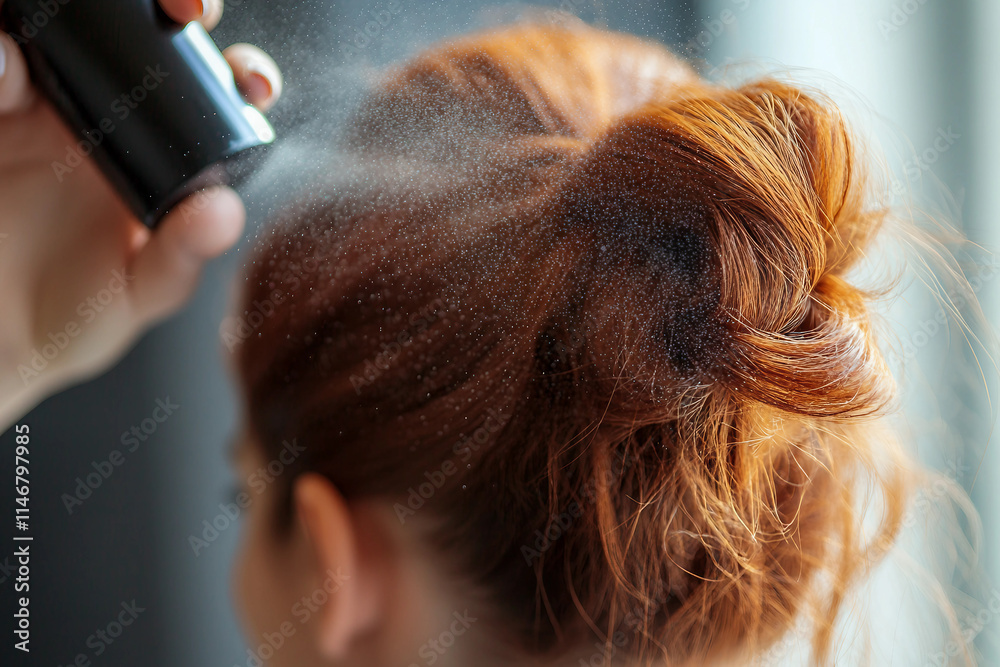 Obraz premium Portrait of a woman after getting a stylish new haircut in a salon generative ai