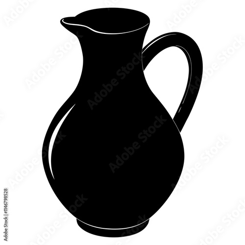  Sweet Jug silhouette on white background