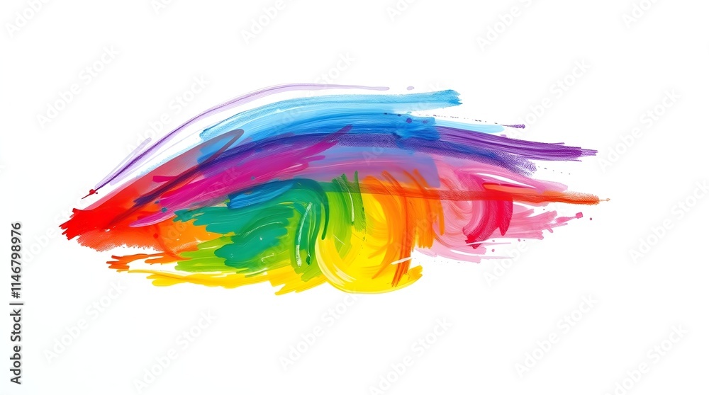 bright rainbow brushstroke for creative artwork and marketing campaigns bright rainbow brushstroke for creative artwork and marketing campaigns