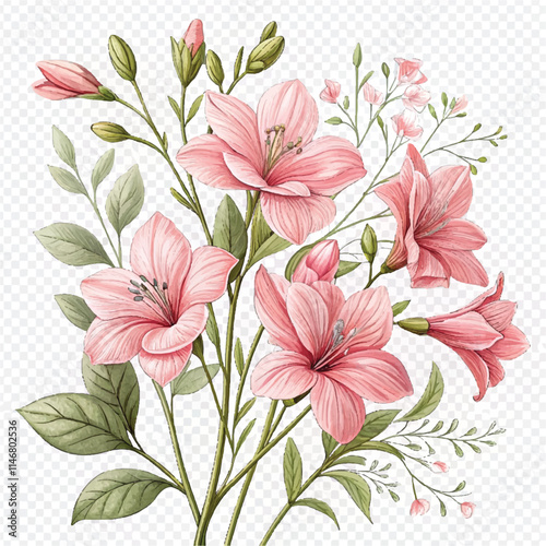 pattern with pink flowers