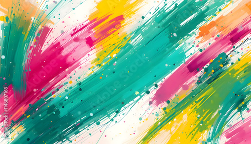 A Vibrant Fusion of Colors Abstract Painting Digital Art