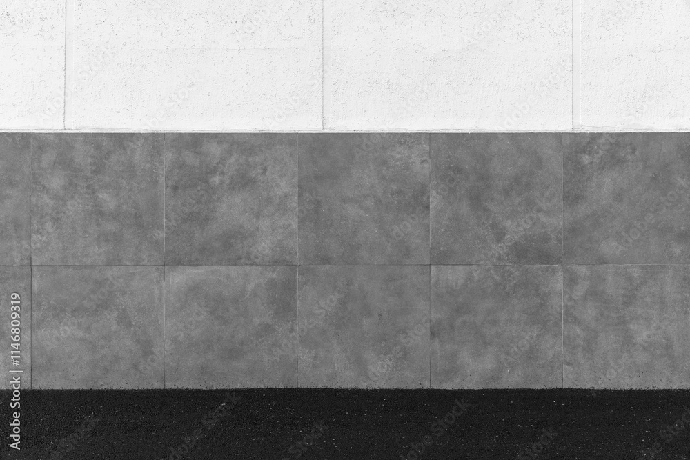 Fototapeta premium Urban background texture with gray white stone wall