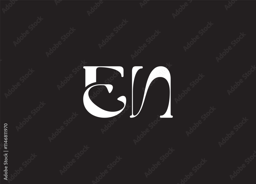 EN initial letter logo design and minimalist logo EN initial letter logo design and minimalist logo