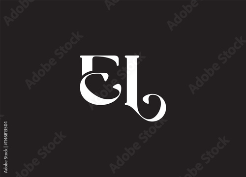 EL initial letter logo design and minimalist logo
