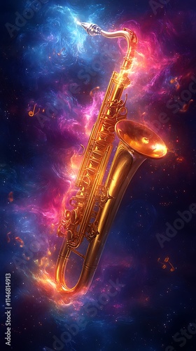 Wallpaper Mural Colorful vibrant trumpet artistic display high resolution hd image Torontodigital.ca