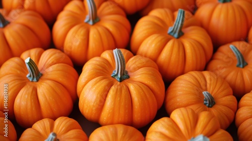 Seamless pumpkin background in Fall for holiday seasonal decoration.