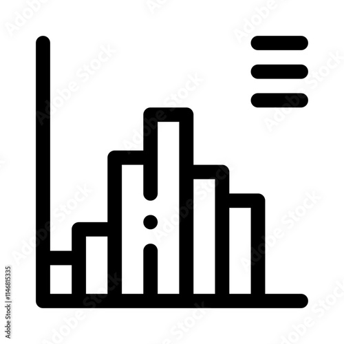 histogram line icon