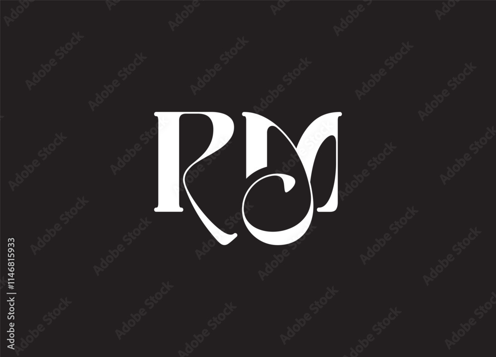 RM initial letter logo design and minimalist logo RM initial letter logo design and minimalist logo