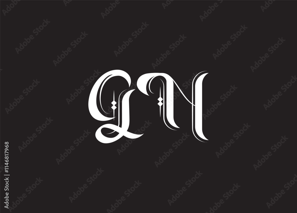 GN initial letter logo design and minimalist logo GN initial letter logo design and minimalist logo
