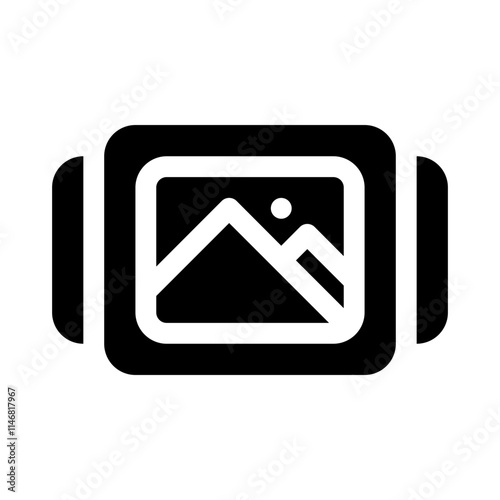 photo slides glyph icon