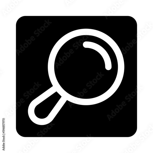 photo loupe glyph icon