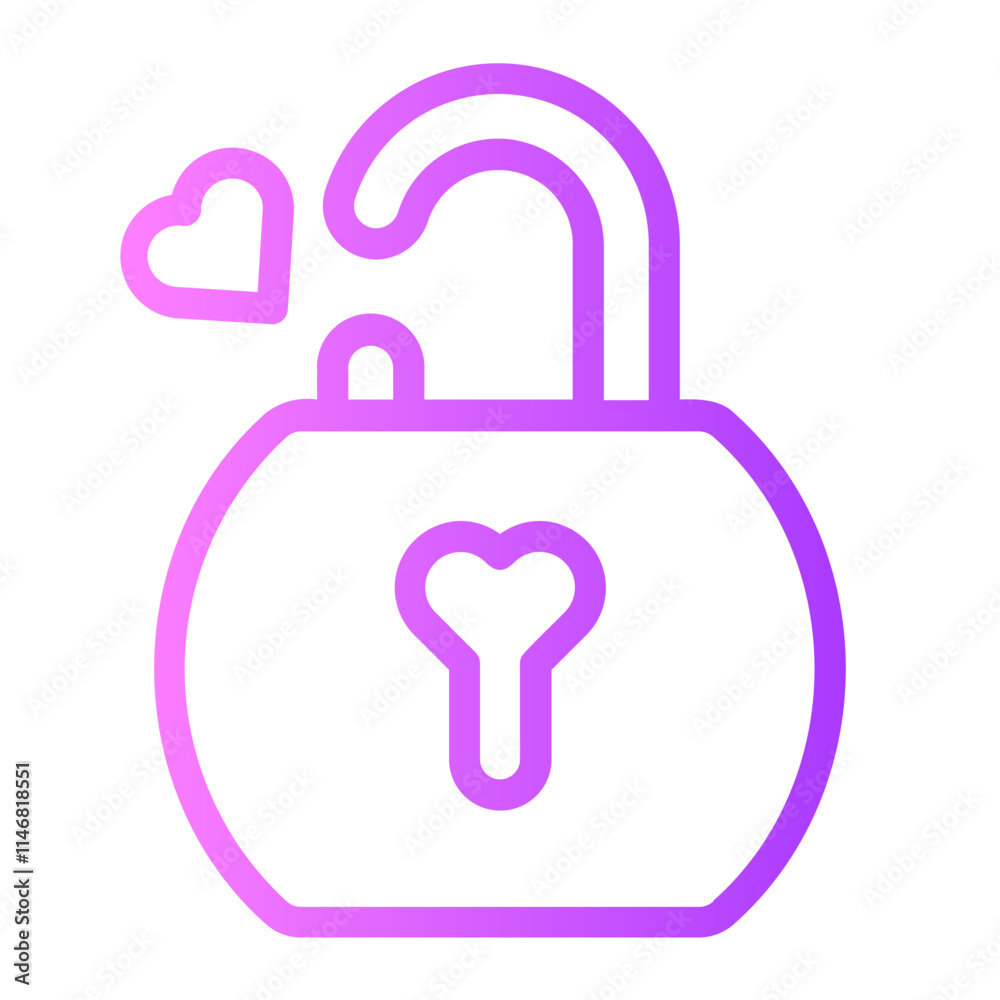 Padlock gradient icon