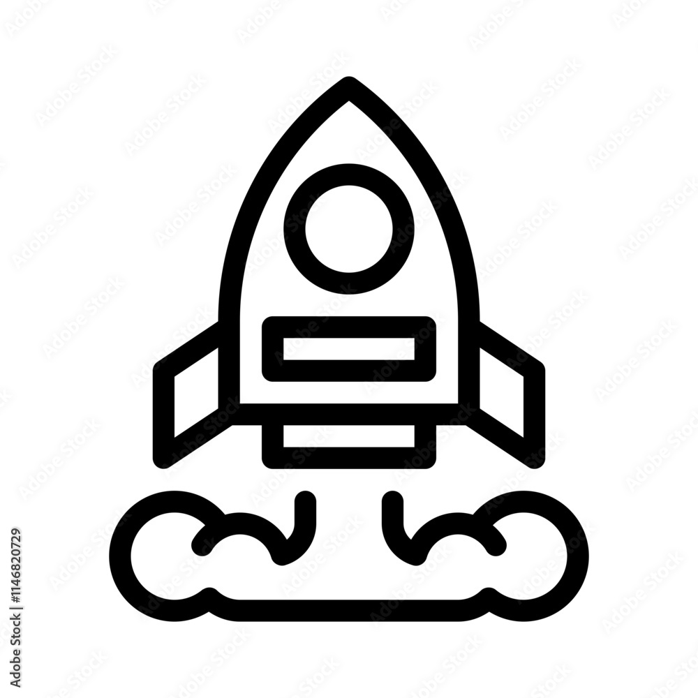 Obraz premium launch line icon