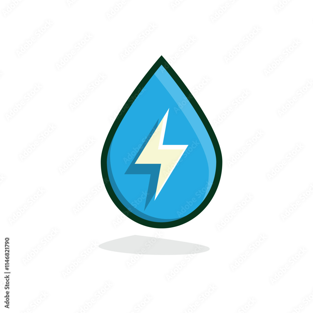 energy icon. water energy. hydroelectric power. Collection of renewable energy, ecology and green electricity icons. colored flat design style. vector design energy icon. water energy. hydroelectric power. Collection of renewable energy, ecology and green electricity icons. colored flat design style. vector design