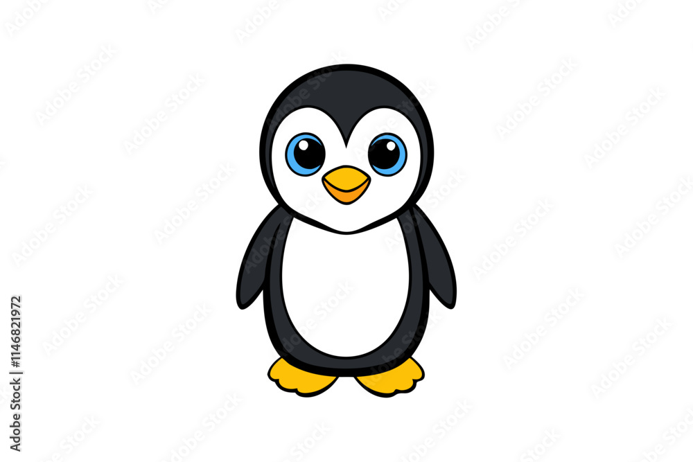 Obraz premium penguin cartoon isolated on white