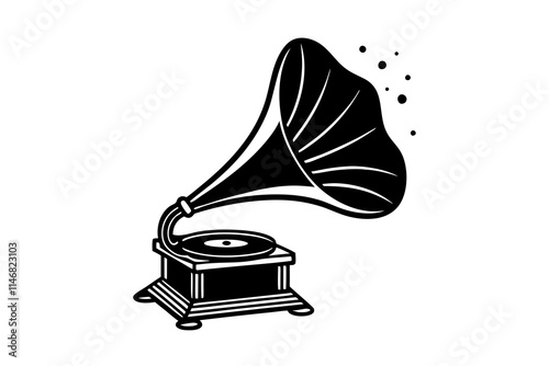 vintage vinyl ready illustration