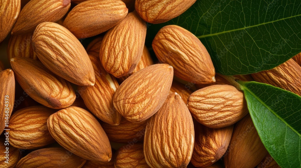 Close-up of Almonds: A Nutritious and Delicious Snack Close-up of Almonds: A Nutritious and Delicious Snack