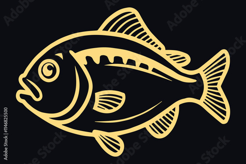Fish design template vector illustration