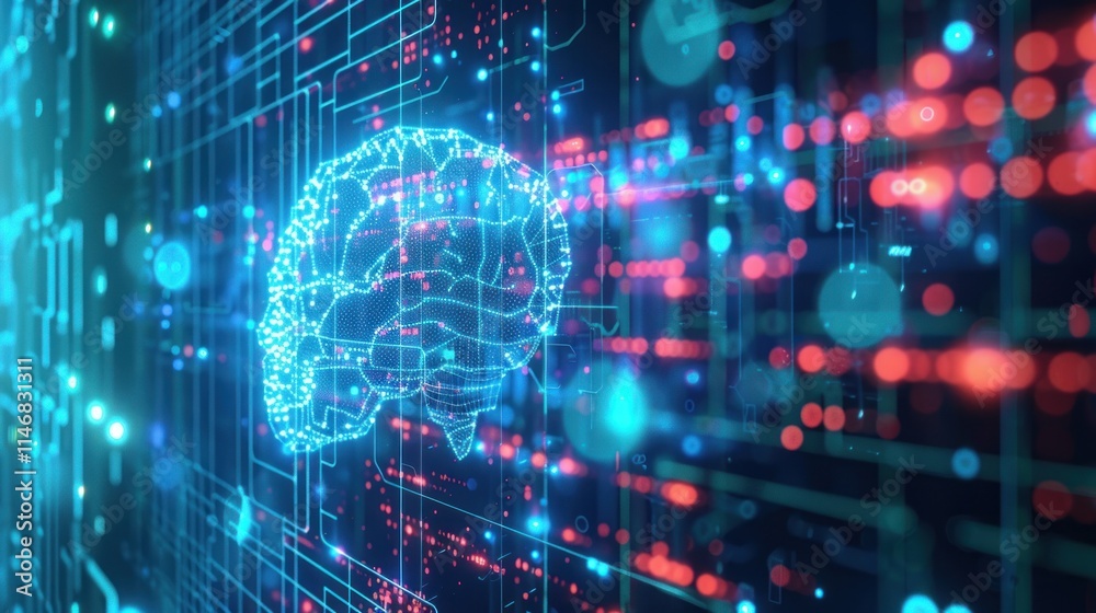 Digital Brain: AI, Neural Network, and Artificial Intelligence Concept Digital Brain: AI, Neural Network, and Artificial Intelligence Concept