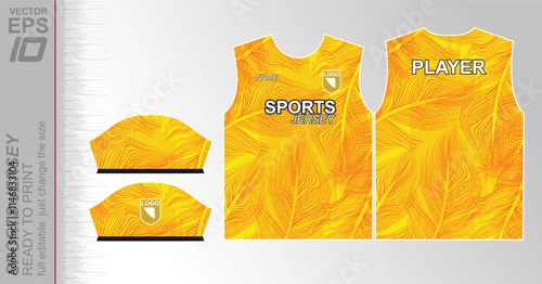 Modern ready-to-print jersey design with dynamic lines and vibrant colors. Perfect for football, basketball, cycling, or sportswear. High-quality, customizable vector file for instant printing.