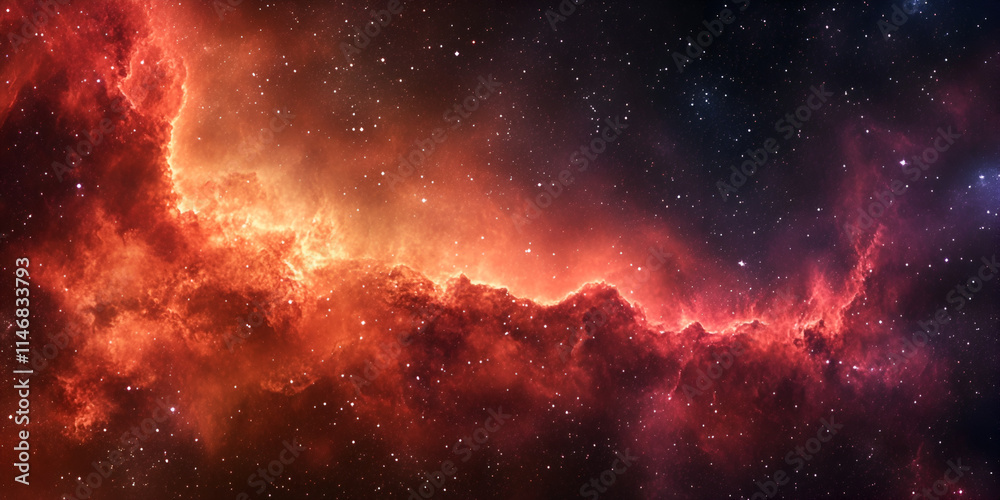 Fototapeta premium Colorful Stellar Nebula in Deep Space