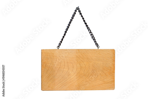 wooden signboard isolate on white background.