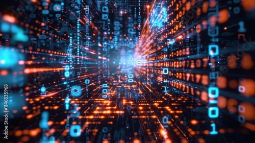 Wallpaper Mural Digital Data Stream: A Journey Through Binary Code Torontodigital.ca