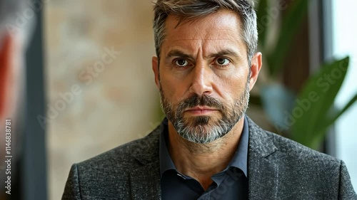Serious Business Portrait of a Caucasian Man