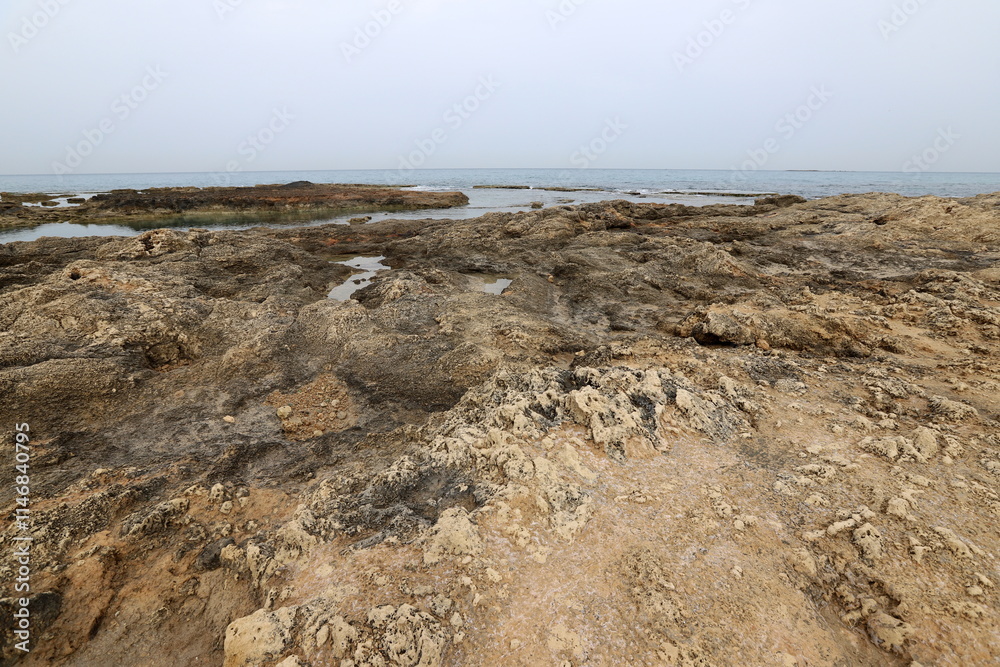 The Mediterranean coast in northern Israel The Mediterranean coast in northern Israel
