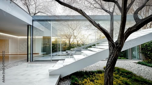 Modern Architecture Exterior with Garden and Patio