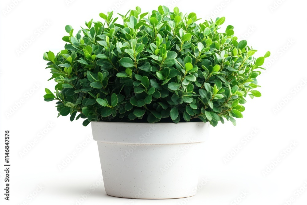 Lush green plant in a white pot, isolated on white background. (2) Lush green plant in a white pot, isolated on white background. (2)