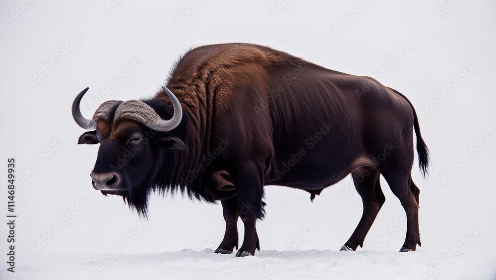 a buffalo isolated on white background a buffalo isolated on white background