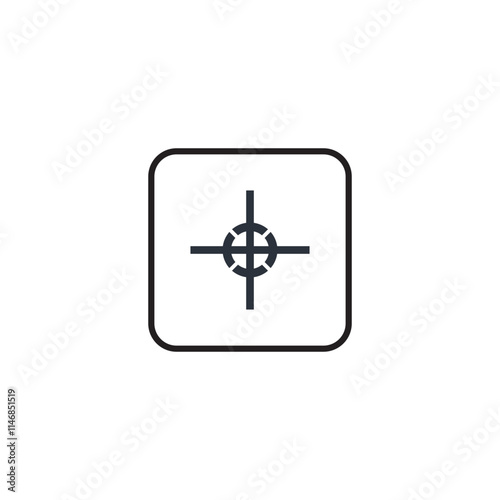 Center Gravity Symbol Icon 