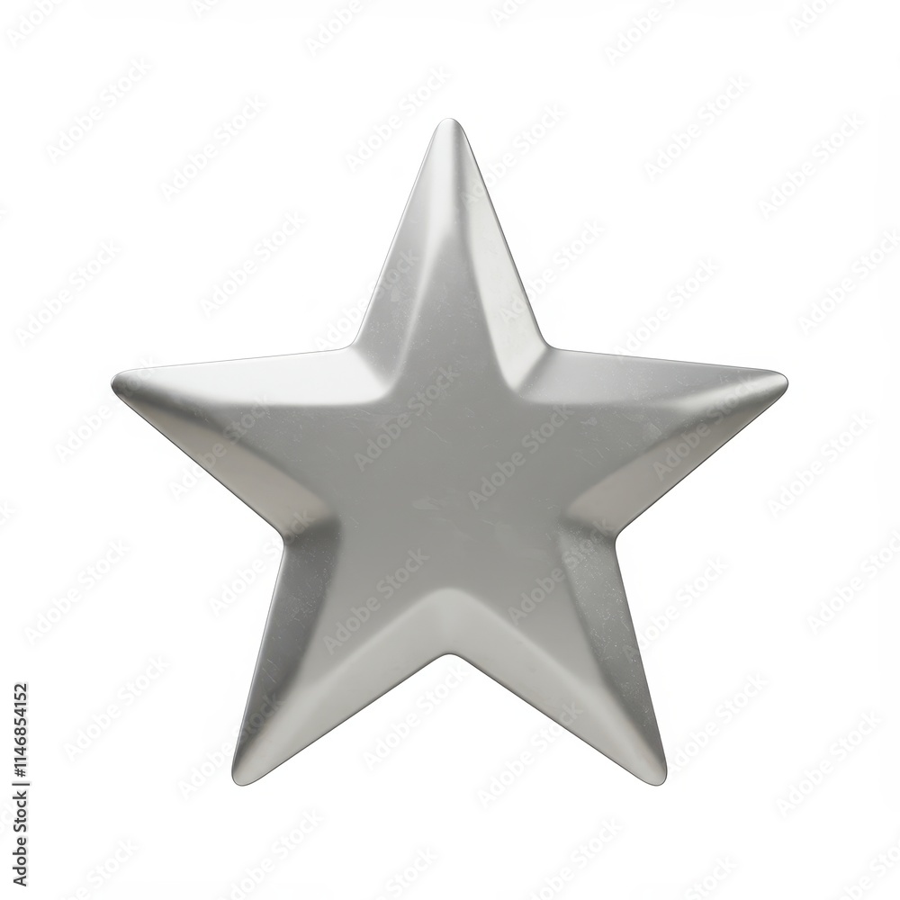 3D star icon isolated on white background 3D star icon isolated on white background