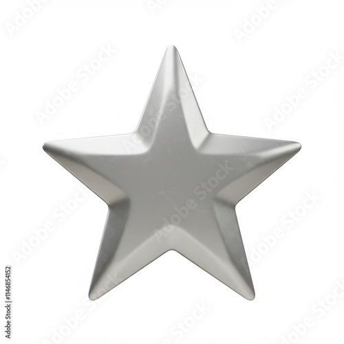 3D star icon isolated on white background