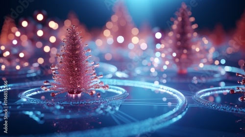 Entire Christmas world existing at nanoscale