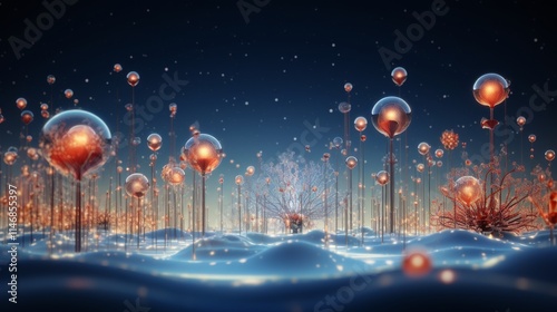 Entire Christmas world existing at nanoscale