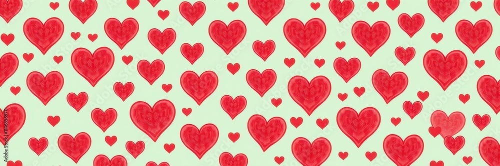Intricate pattern of overlapping red hearts, Valentine's Day background, hearts pattern, design element, art Intricate pattern of overlapping red hearts, Valentine's Day background, hearts pattern, design element, art